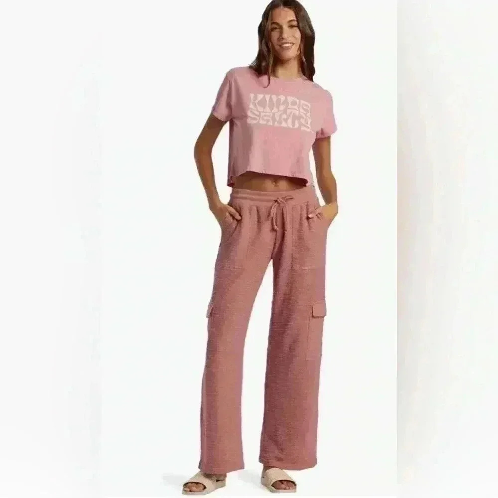 Roxy (Ash Rose)
Off the Hook
Cotton Blend
Terry Cargo Pants